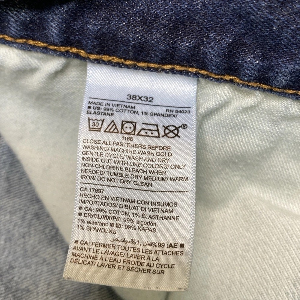 Old Navy Athletic Taper Jeans Men 39x32 Blue Denim Built In Tough Built In Flex - Picture 6 of 11